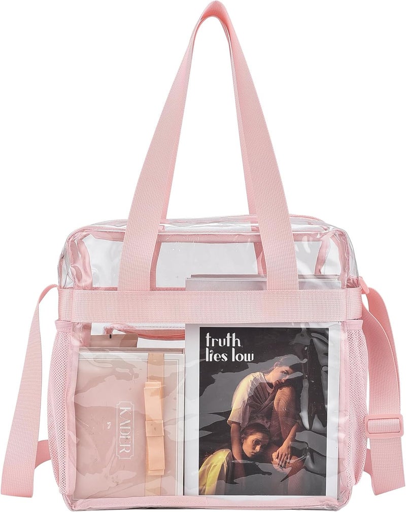 Busiuw Clear Bag for Stadium Events 12x12x6, Clear Bag Clear Tote Bag with Reinforced Straps for Sporting Events Travel - Image 3